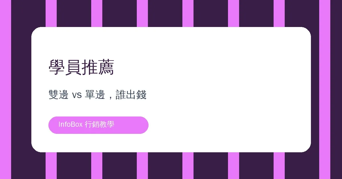 學員推薦計畫・雙邊獎勵 vs 單邊,誰出錢