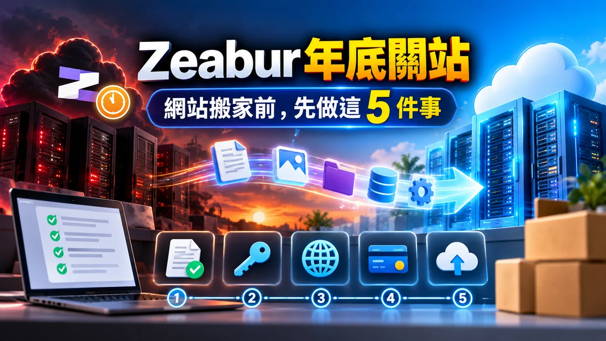Zeabur 宣布年底關站:搬家前,先做這 5 件事