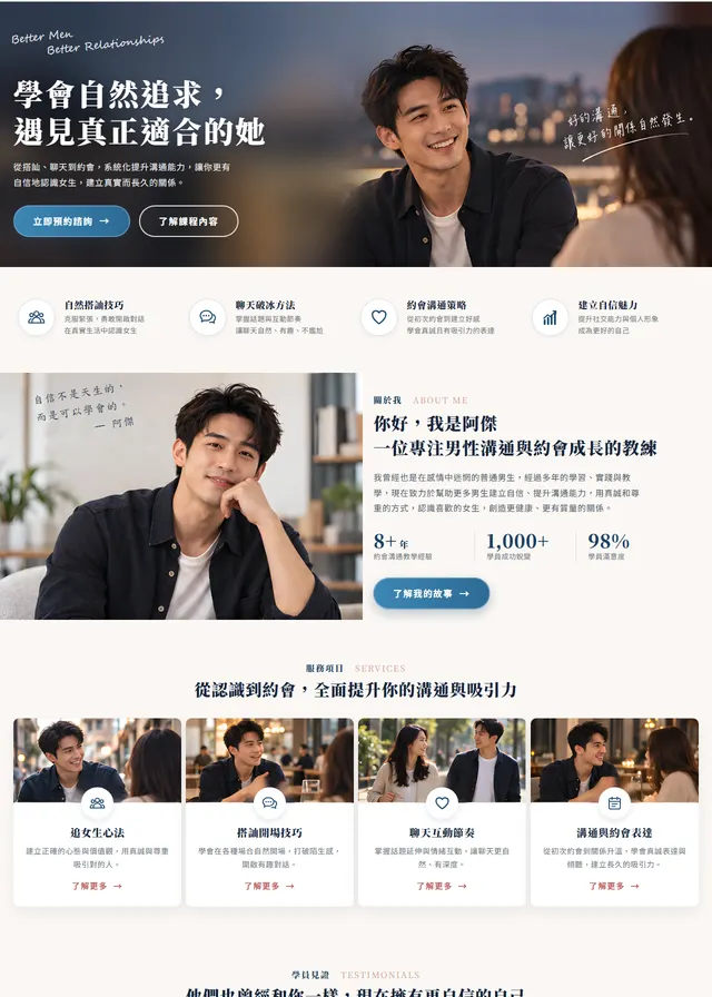 溝通教練個人品牌網站範本