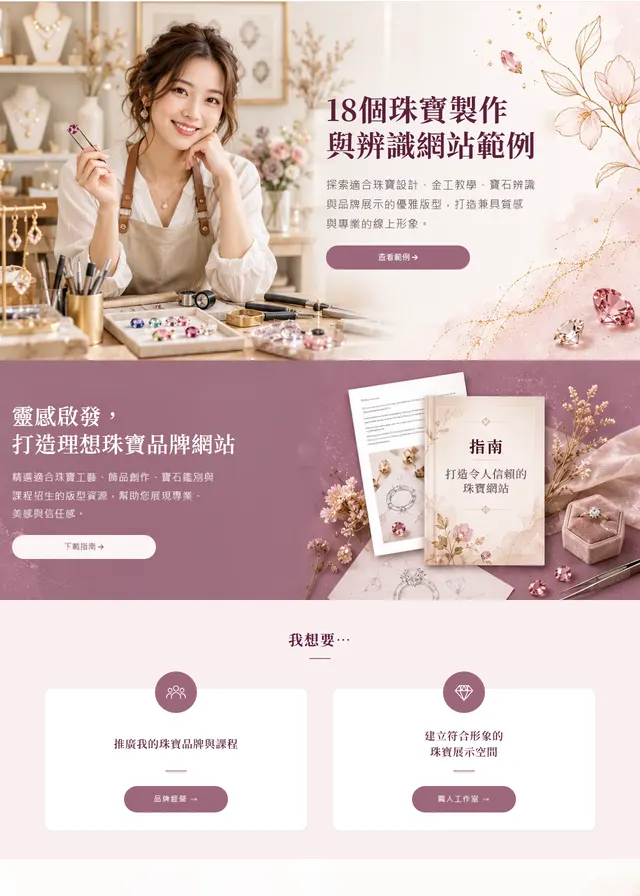 珠寶工藝品牌網站範本