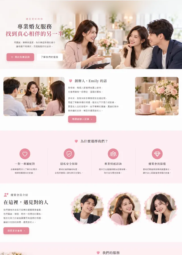 婚友聯誼網站範本
